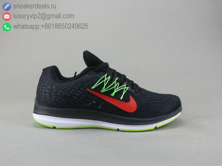 NIKE ZOOM WINFLO 5 BLACK GREEN RED MEN RUNNING SHOES
